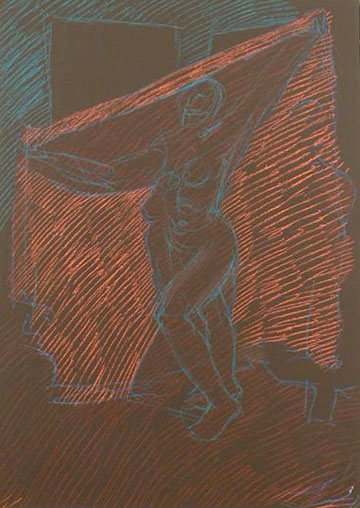 Pastel on Dark Paper