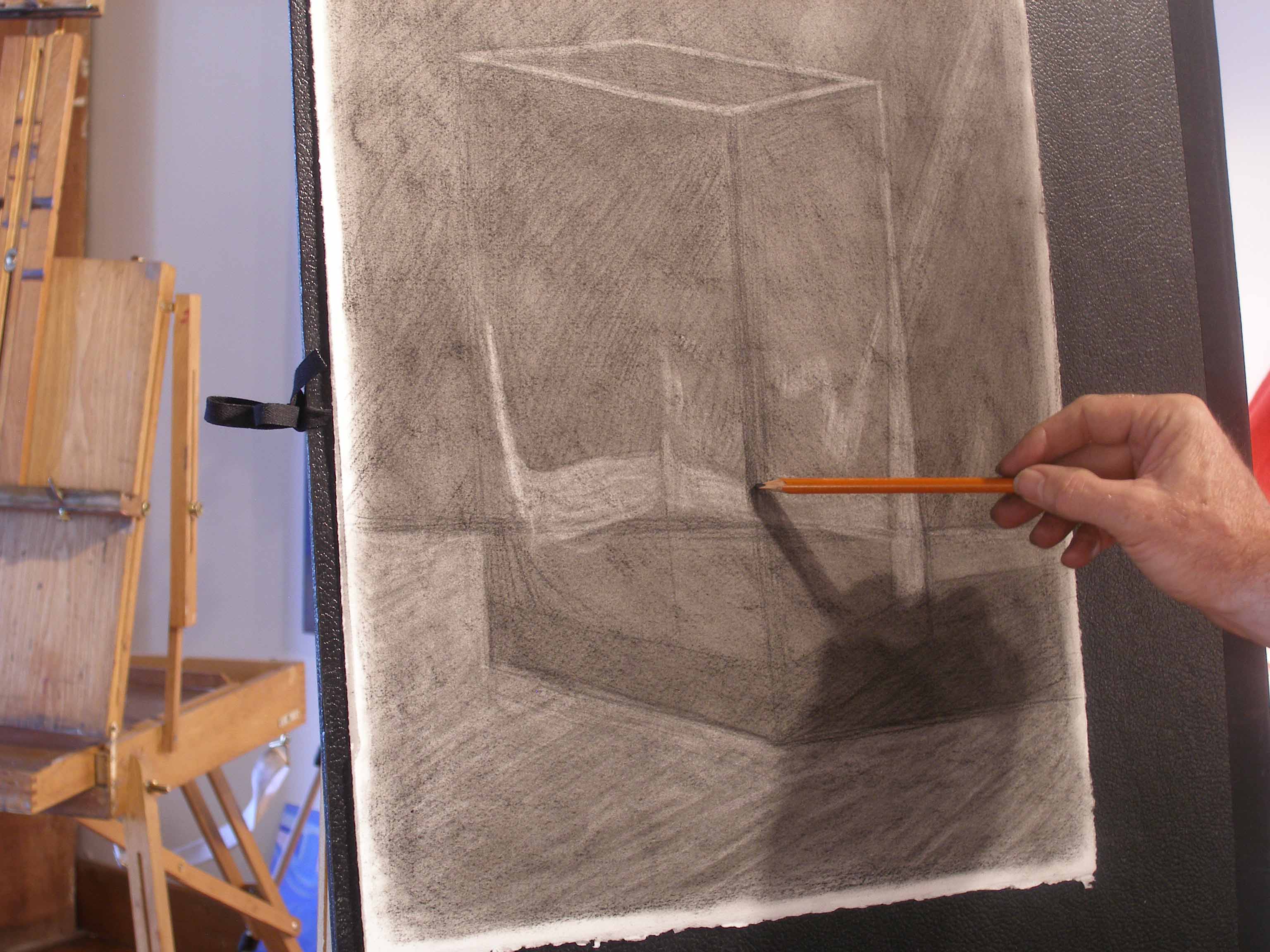 charcoal drawing demo