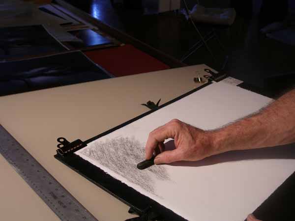 charcoal drawing demo