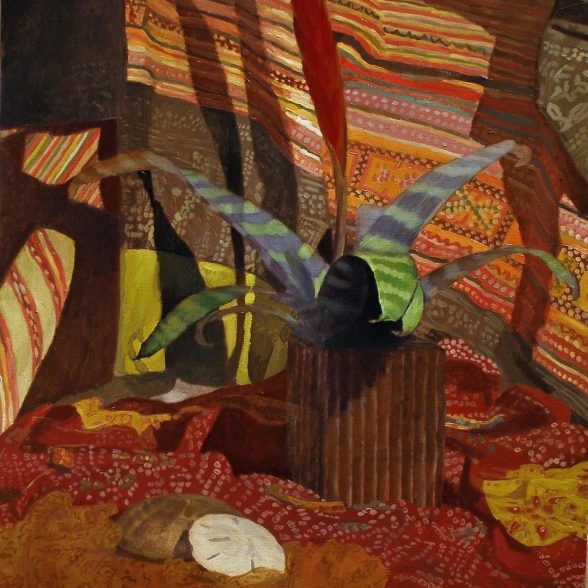 Newberry, Bromeliad, 2009, oil on panel, 24x18"