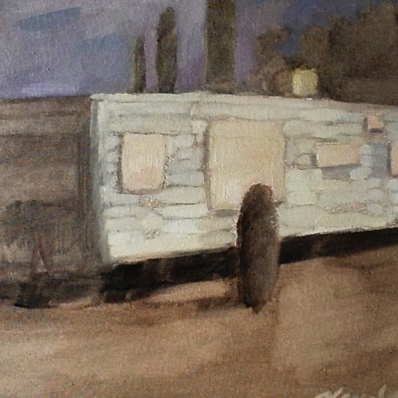 Newberry, Arizona Camper, 2017, oil on panel, 9x12"