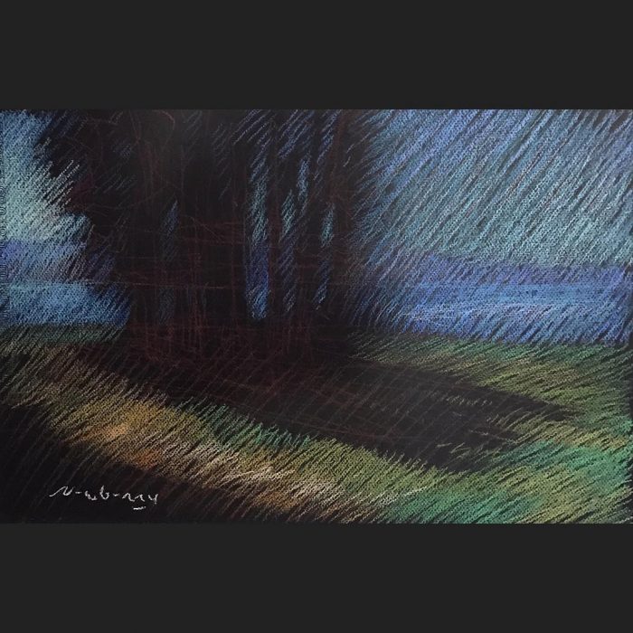 newberry-central-coast-bay-pastel-on-dark-paper-sc