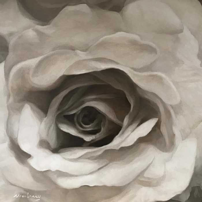 Newberry, Folds, 2017, oil on canvas, 16x24"