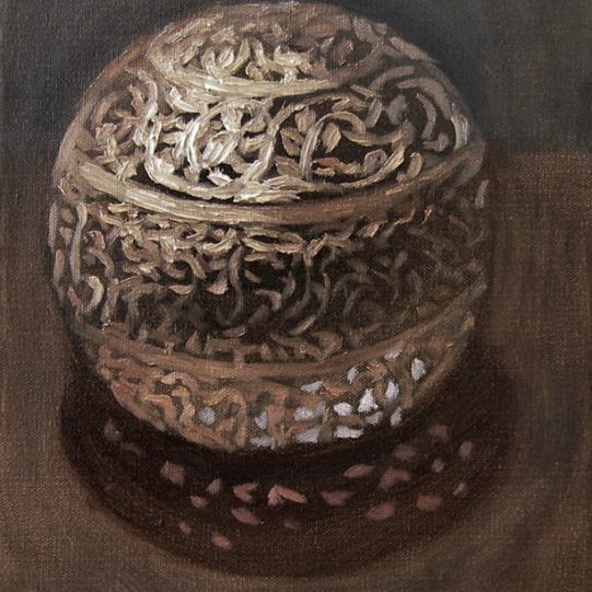 Newberry, Orb 1, oil on linen, 10x8"