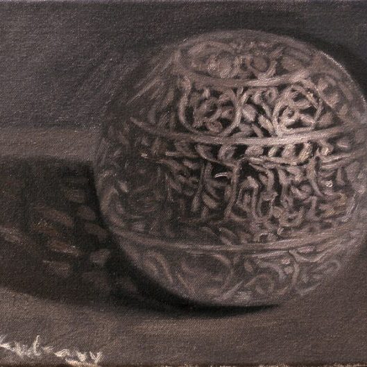 Newberry, Orb 8, oil on linen, 10x8"