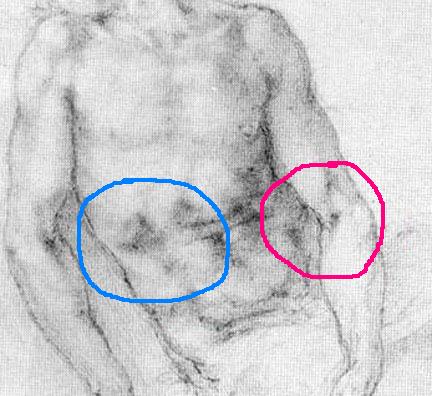 Michelangelo, Pieta, 1519-20 Newberry markup