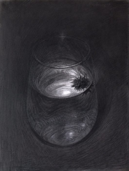 Newberry, John's Sunset, Charcoal on Rives BFK, 26x19"