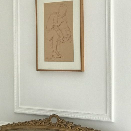 Newberry, friend's home in Beziers, my 1-minute conte life drawing sketch