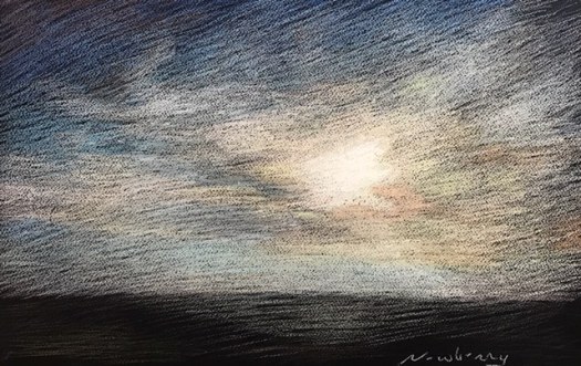 Newberry, Blast of Sky, pastel