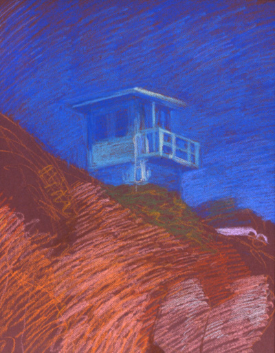 Newberry, Malibu Lifeguard Station, pastel
