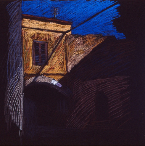 Newberry, House Bridge in Rhodes, pastel