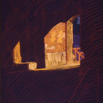 Newberry, Defense Gate in Rhodes, pastel