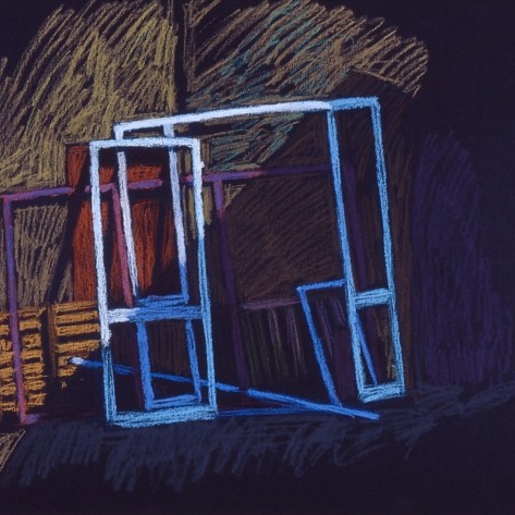 newberry, window frames, pastel