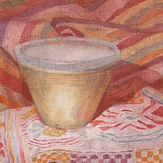Newberry, Bowl with Sienna Shadows, 2017, oil on linen, 10x8"