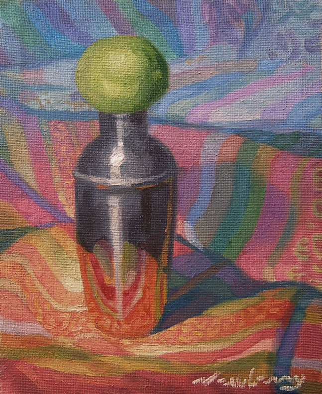 Newberry, Shaker with Ultra Marine Blue Shadows, oil on linen, 10x8"