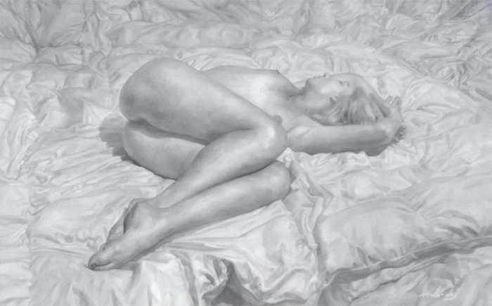 Newberry, Unbearable Lightness of Being, 2017, oil on canvas, 36x58"