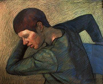 Newberry, Suzana, 2001, pastel on dark paper, 19x25"