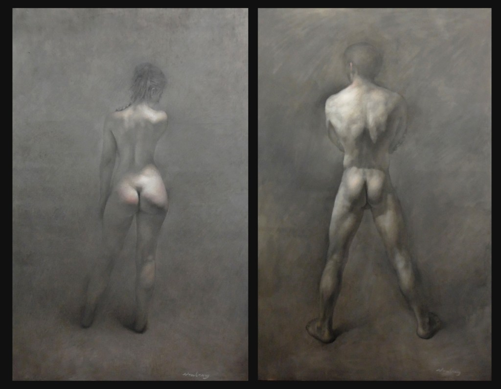Newberry, Adam and Eve Diptych, oil on linen, 72x92"