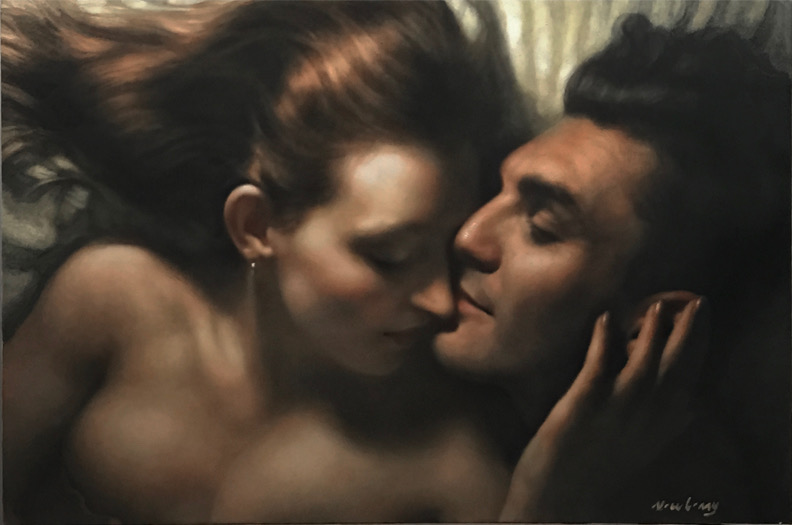 Newberry, The Kiss, oil on canvas, 24x36"