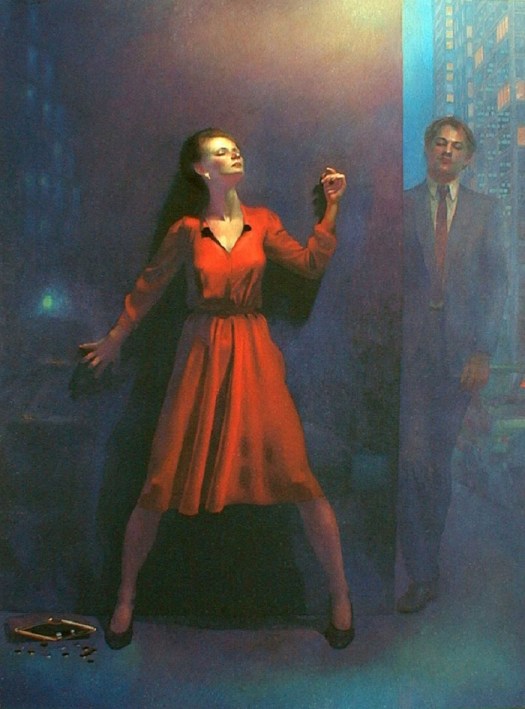 Newberry. Pursuit, oil on linen, 72x52"