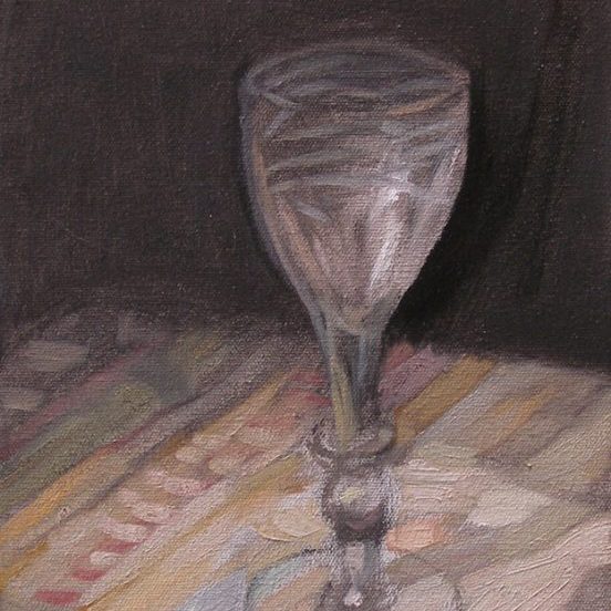 Newberry, Cut Glass Gray, 2017, oil on panel, 10x8"