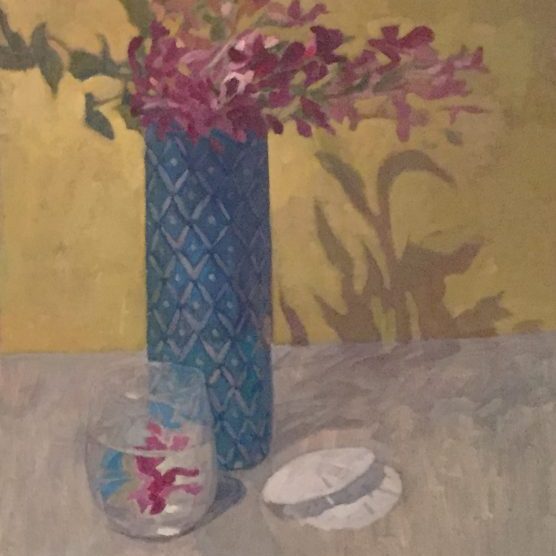 Newberry, Magenta Orchids, 2010, acrylic on canvas, 24x16"