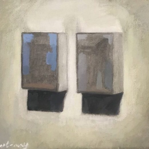 Newberry, Two Paintings, 2019, oil on panel, 9x12"