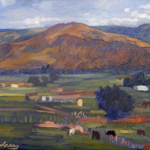 Newberry, Cows in a Utah Field, oil