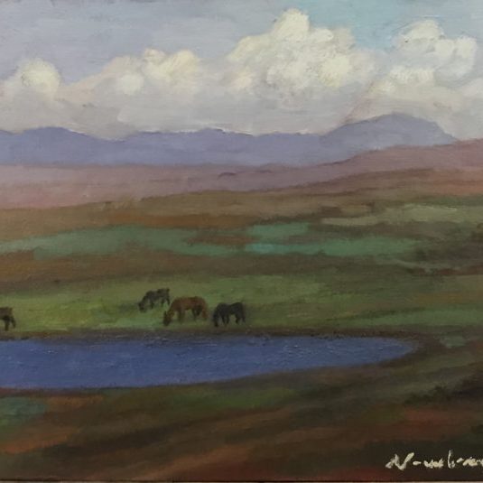 Newberry, San Miguel, 2020, oil, 9x12”