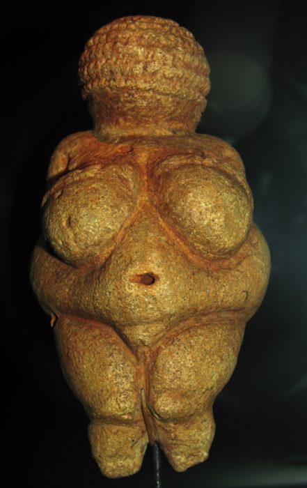 Venus of Willendorf, 28,000 BC, 4 ⅜", limestone, Austria