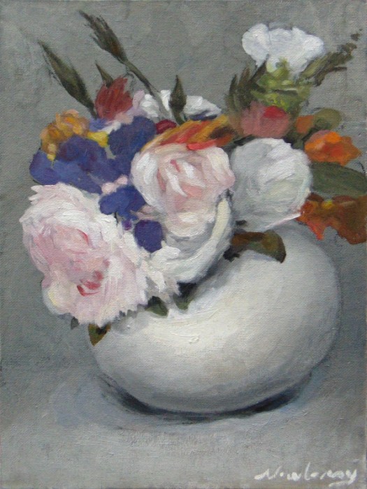 Newberry, Gift from Manet, 2020, oil on panel, 12x9