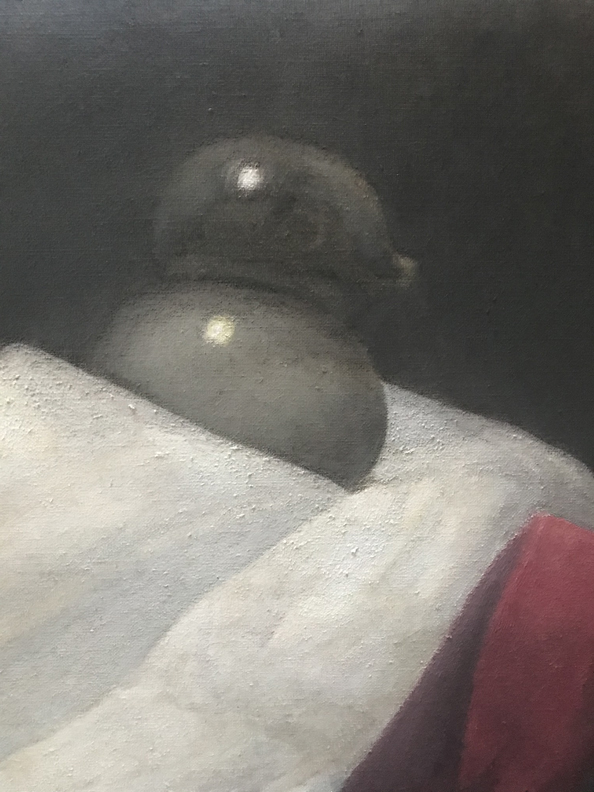 , Transcending Traitors, bird detail, 2020, oil on linen