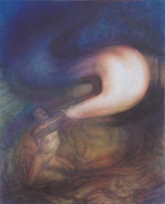 ng Stars Into the Universe, 1999, oil on linen, 82x77"