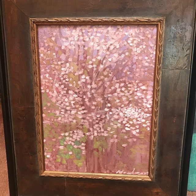 Newberry, Cottonwoods with Rust Shadows