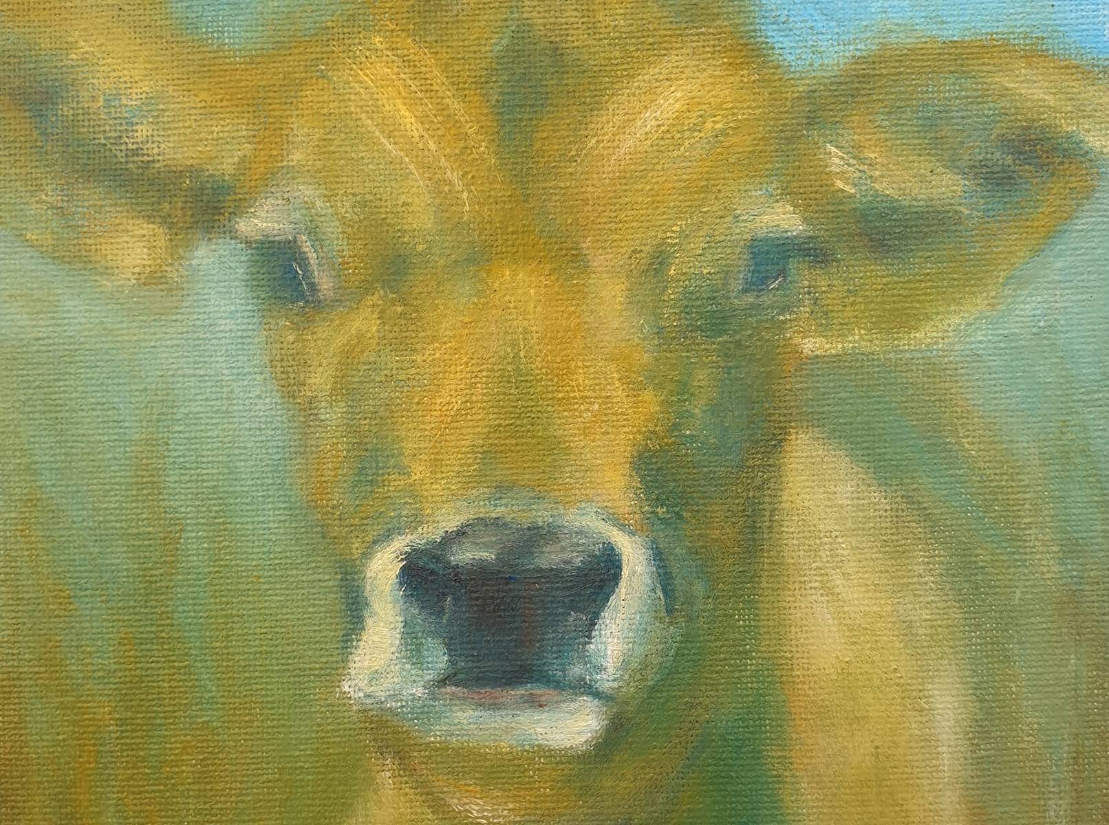 Sonia L'eatarde, Golden Calf, oil on canvas,