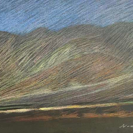Newberry, Borrego Springs Slope, 2020, pastel