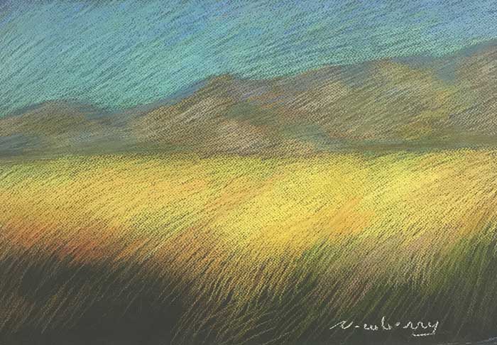 Today's pastel edit aiming for a yellow glowing field and ambient color, Newberry