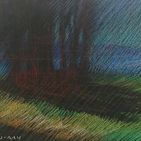 Newberry, Central Coast Cluster, 2020, pastel, 13x18"