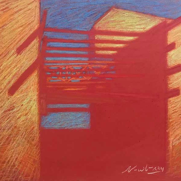 Newberry, The Red Gate-Rhodes, pastel