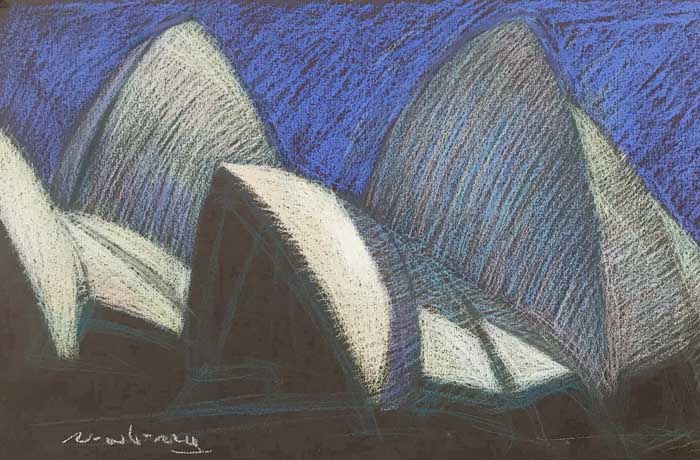 Newberry, Sydney Opera House, pastel