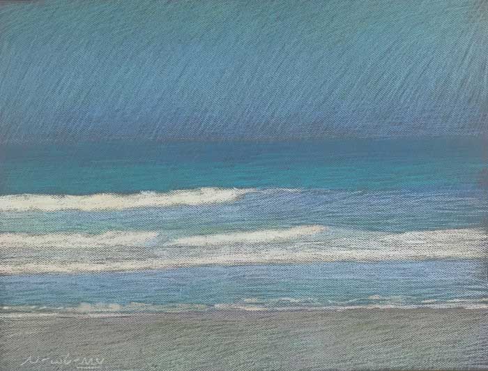 Newberry, Apollo Beach Turquoise, 2020, pastel, 18x24 inches