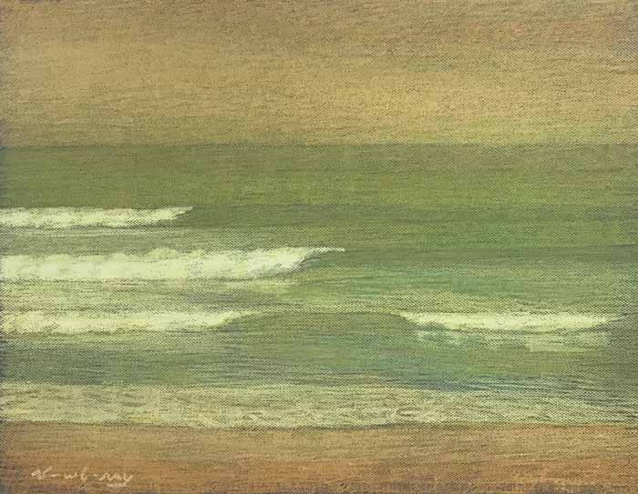 Newberry, San Onofre Ochre, 2020, pastel, 18x24 inches