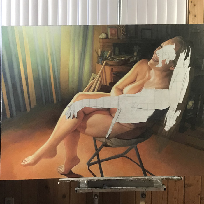 Newberry, wip, Danae, oil, feb 20, 2021