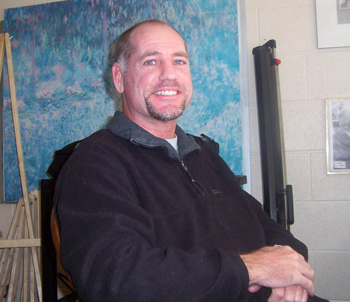 Michael Newberry, 2004 at Rockford College, photo by Stephen Hicks