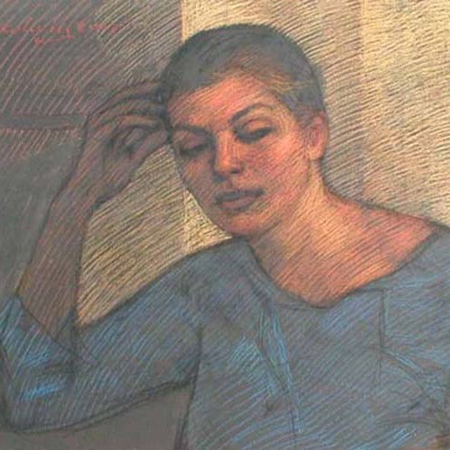 Newberry, pastel figure drawing, Valia