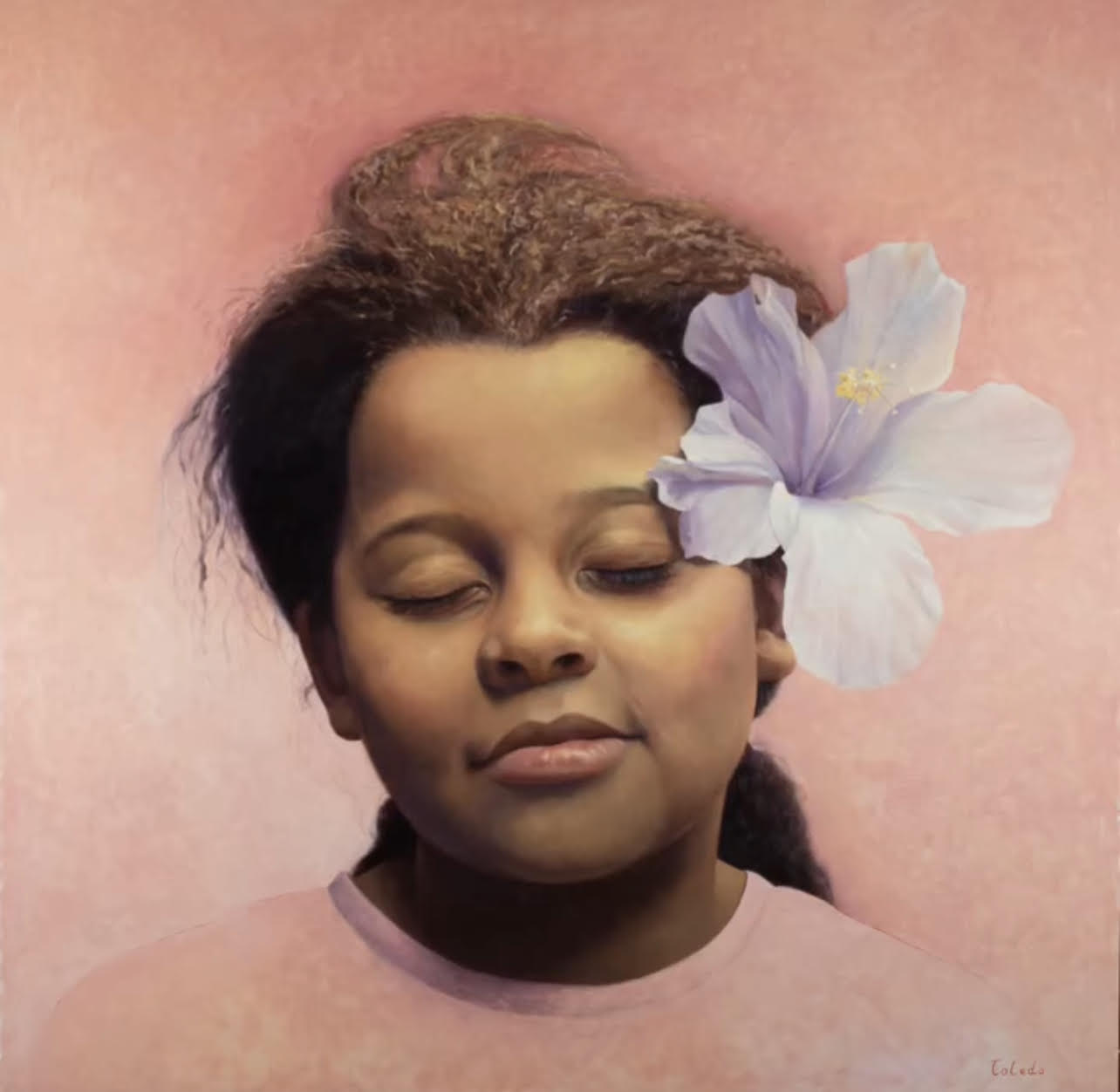 Melvin Toledo, A Moment of Peace, 2022, oil, 48x48"