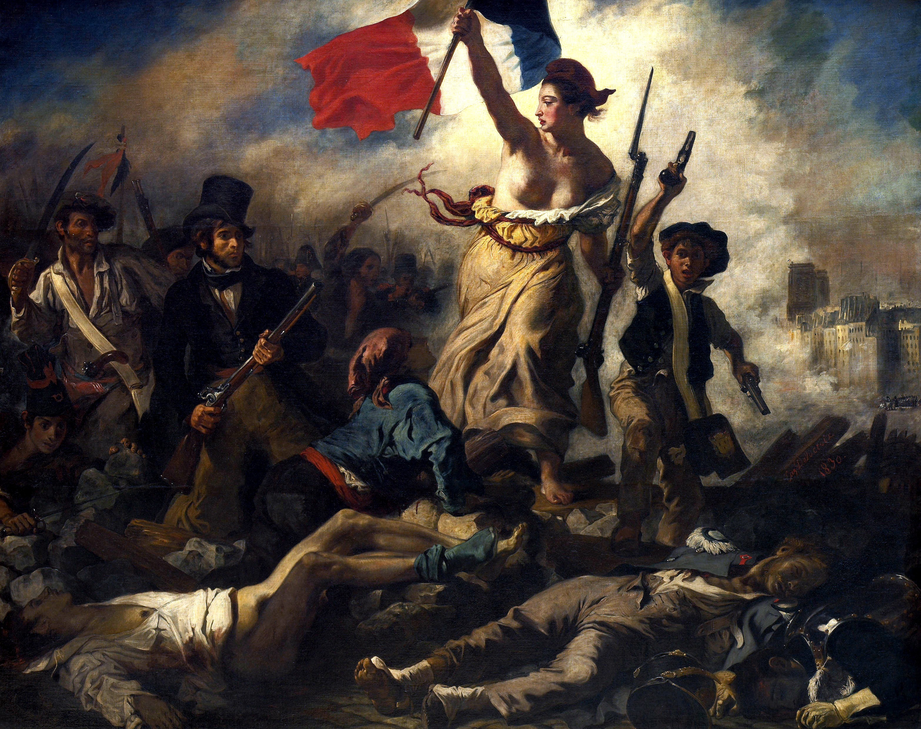 Eugène Delacroix, Liberty Leading the People, 1830, The Louvre Museum, Paris, France. 